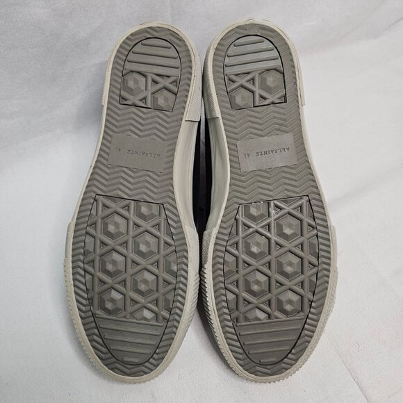 All Saints Dumont Suede High Top Sneaker Shoes Black Men's Size EU 41- US 8 - Picture 9 of 10